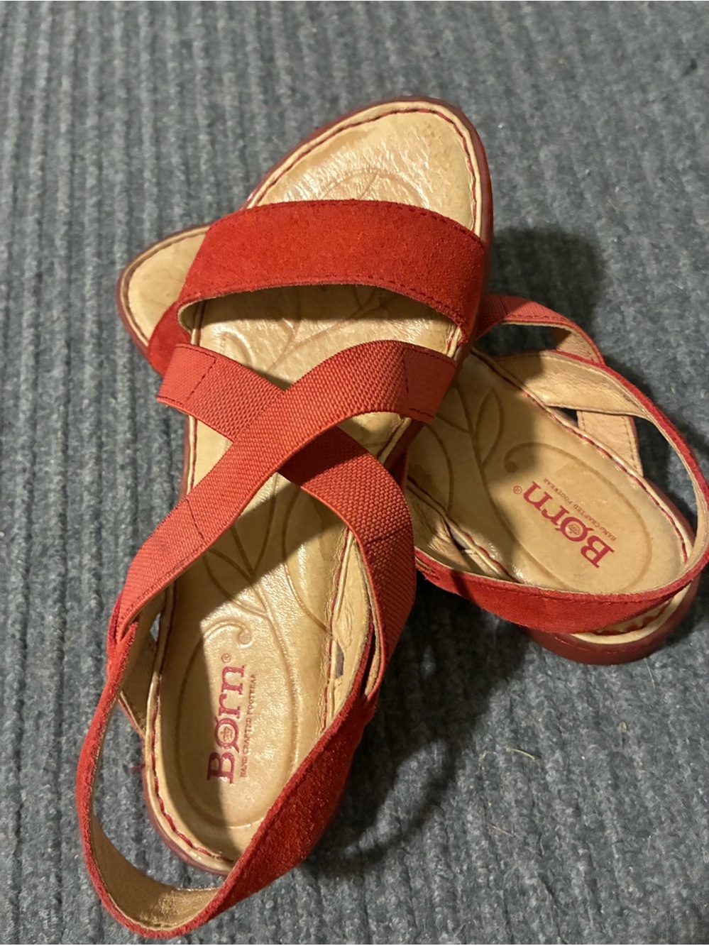 Born Women's Red Strappy Sandals